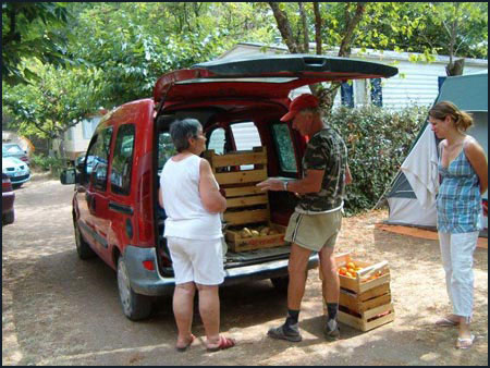 Emplacement au camping du pont