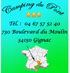 Carte camping du pont à Gignac